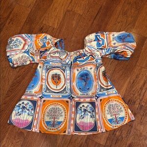 NWOT Farm Rio x Anthropologie Off-The-Shoulder Cover-Up Mini Dress